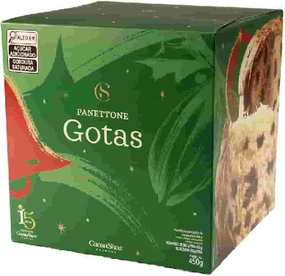 Panettone Gotas Chocolate Cacau show 450g Natal