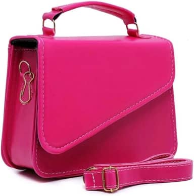 Bolsa Feminina Transversal Pequena, Couro Sintético Preto, Alça Removível, Design Elegante