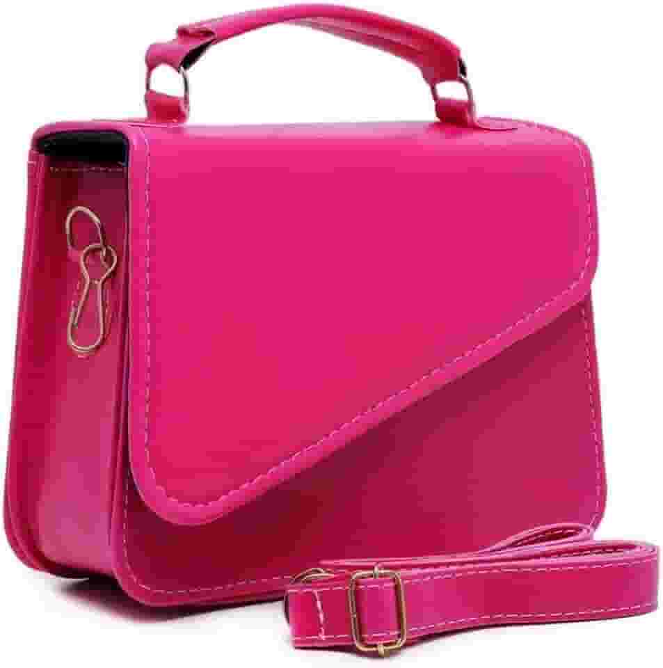 Bolsa Feminina Transversal Pequena, Couro Sintético Preto, Alça Removível, Design Elegante