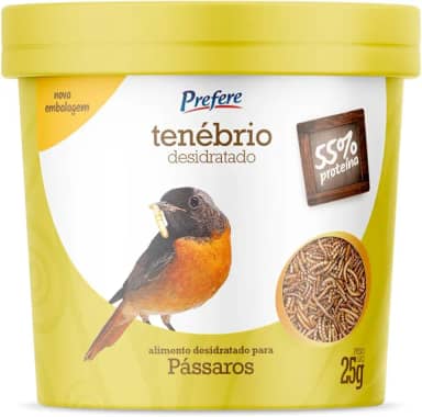 Prefere Tenebrio Desidratado Passaro - Pote 25g