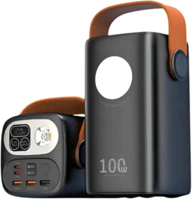 Power Bank Portátil 60000mAh, 100W Turbo, Carregador para Múltiplos Dispositivos, Mini Starlink, Celular, Tablet, Caixa de Som