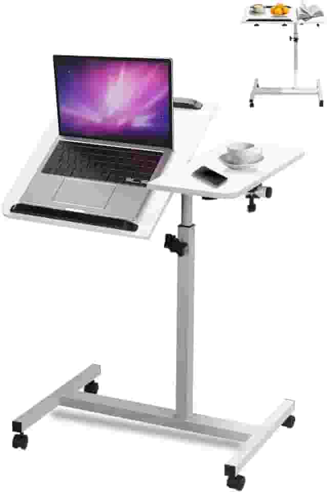Mesa para Notebook de Luxo, 40 * 60*(59-83) cm Altura Ajustável E Reclináve, 360° Para Elevação, Mesa para Notebook, com Rodinhas