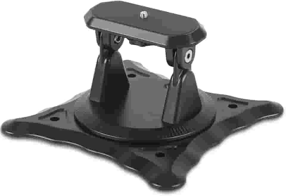 Suporte para Projetor, Suporte Projetor, Parafuso de 1/4', Base Giratória de 360°, Suporte Ajustável com Fácil Configuração - Preto