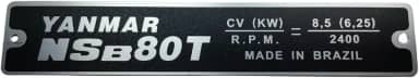 Marca Motor Yanmar NSB80T Microtrator Yanmar TC8
