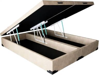 Cama Box Baú Queen Size com 48cm de altura total - Reforçada/Blindada
