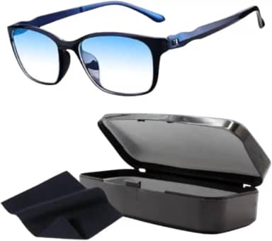 KIT Óculos Contra Luz Azul de Computador, Tablet ou Celular Filtro Azul Confortável e Leve Completo com Estojo Case e Flanela PREMIUm DUPIN