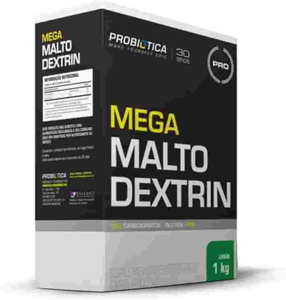 Mega Malto Dextrin (1kg) - Sabor Limão, Probiótica