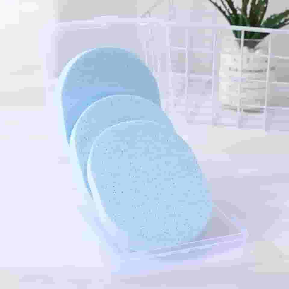 3 Pedaços Esponja Para Lavar o Rosto Aumentar e Engrossar Lavagem do Rosto Sopro de Limpeza Com Caixa Carvão de Bambu Algas Marinhas Esponja Removedora de Maquiagem Pele Limpa