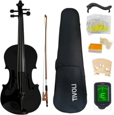 VIOLINO 4/4 COMPLETO COM ARCO E ESTOJO - INSTRUMENTO MUSICAL CLASSICO PARA INICIANTES E PROFISSIONAIS