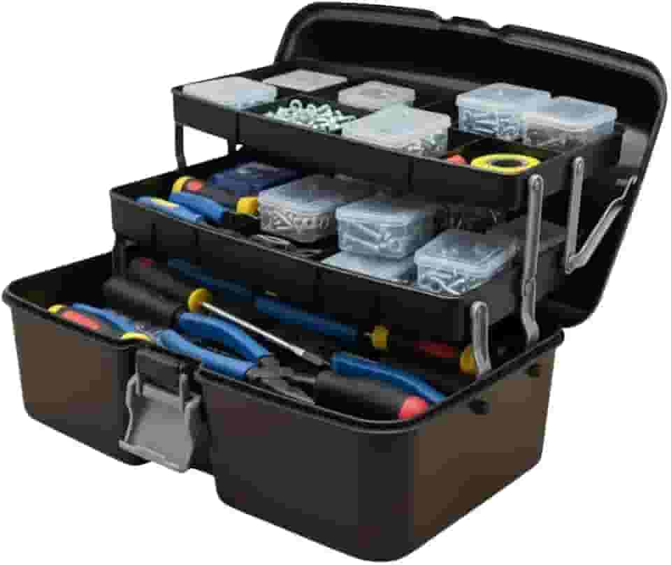 Maleta Pesca Profissional Multiuso com Bandejas Internas Articuladas – Organização Prática para Pescadores e Mecânicos