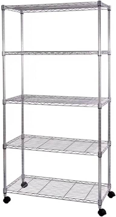 Estante aço cromado 5 prateleiras 75 x 35 x 155 cm - Duratec