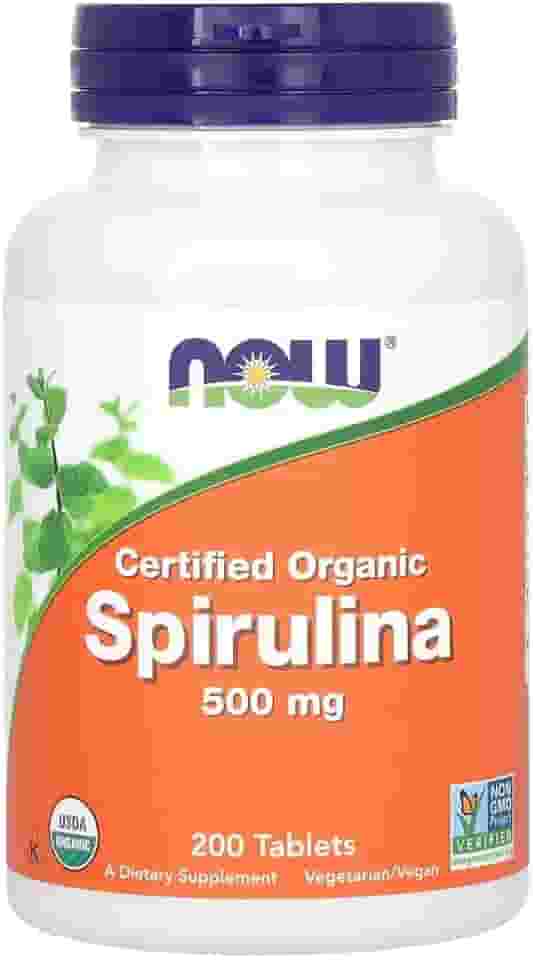 Spirulina 500 mg Now Foods 200 Tablets Produto Importado