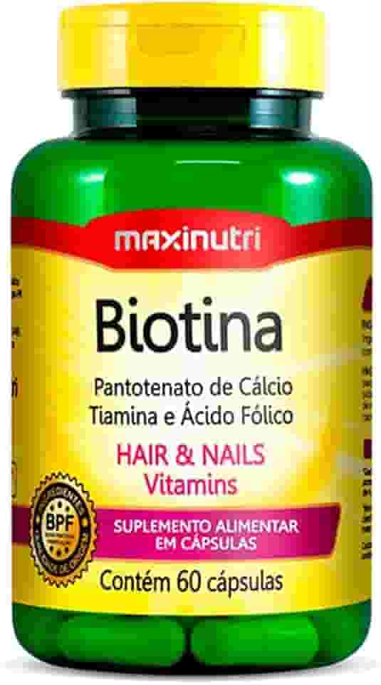 Maxinutri Biotina + Vit. B1 B5 Ác. Fólico - 60 Cáps.