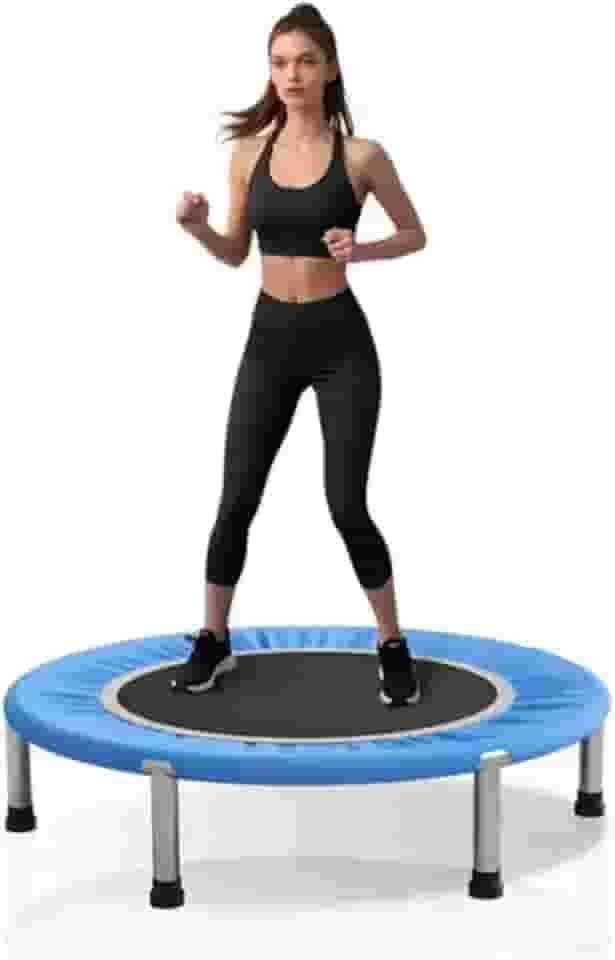 NOVEVE Trampolim Jump Profissional,Jump Cama Elastica Ginástica Com Capa Saia Diâmetro 1 M 200kg Azul