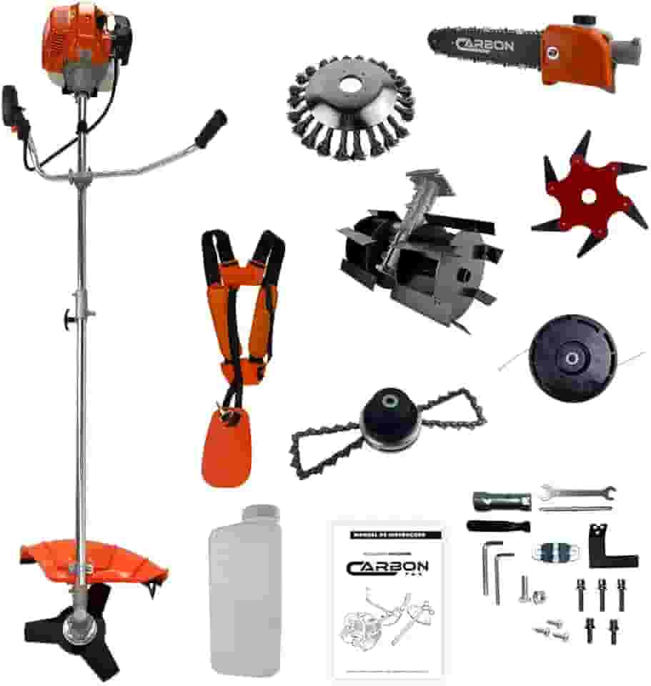 Roçadeira Bipartida Multifuncional a Gasolina 52cc 2,5HP Profissional Carbon Fak