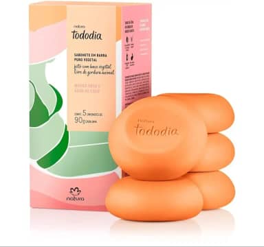 SABONETE TODODIA MANGA ROSA E ÁGUA DE COCO COM 05 SABONETES DE 90g