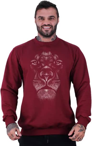 Blusa Moletom Basic MXD Conceito Fechada Sem Bolso Sem Touca Casual Dia-a-Dia Academia