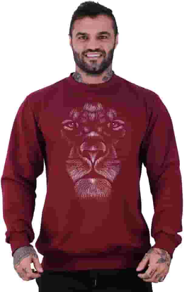 Blusa Moletom Basic MXD Conceito Fechada Sem Bolso Sem Touca Casual Dia-a-Dia Academia