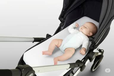 Colchão Para Carrinho De Bebê Moises Acolchoado Berço (Branco)