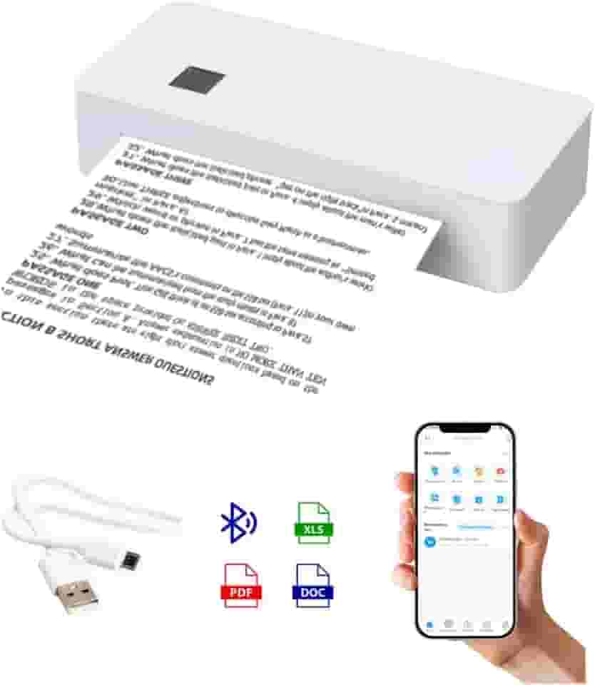 Impressora Térmica Portátil A4 Impressão Bluetooth Android e iOS