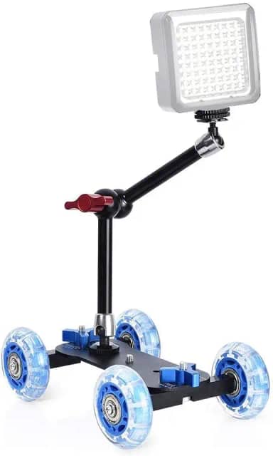 Slider Mesa Mini Dolly com magic arm suporte articulado de 11 polegadas