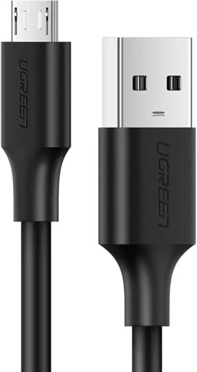 UGREEN Cabo de carregamento e dados micro USB, preto, 1,5 metros
