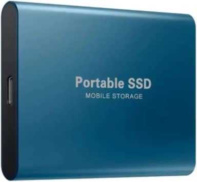 8 TB - Disco de Memória Flash SSD Portátil para Laptop, Desktop, Celular, TV e outros. Tipo-C USB 3.1, SSD Externo M.2 de Alta Velocidade, Disponível em Capacidades 500 GB a 256 TB (Azul, 8, TB)