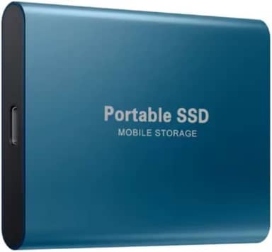 1 TB - Disco de Memória Flash SSD Portátil para Laptop, Desktop, Celular, TV e outros. Tipo-C USB 3.1, SSD Externo M.2 de Alta Velocidade, Disponível em Capacidades 500 GB a 256 TB (Azul, 1, TB)