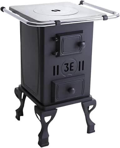 Fogão a Lenha 3e Fogões, Ferro Fundido Nº 00, Preto