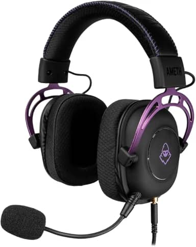 Headset Gamer Mancer Ameth Purple Edition | Som Surround 7.1 | Drivers 50mm | Microfone Removível | Conexão USB e P2 3,5mm | Preto | MCR-AMT-BL01