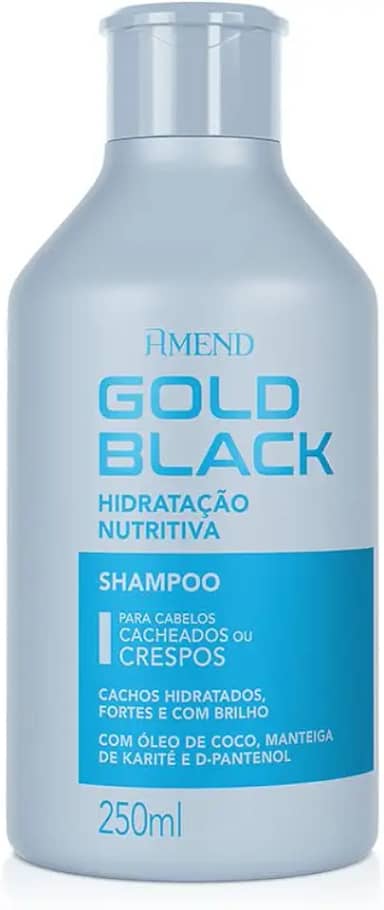 Shampoo Amend Gold Black Hidratação Nutritiva, 250ml
