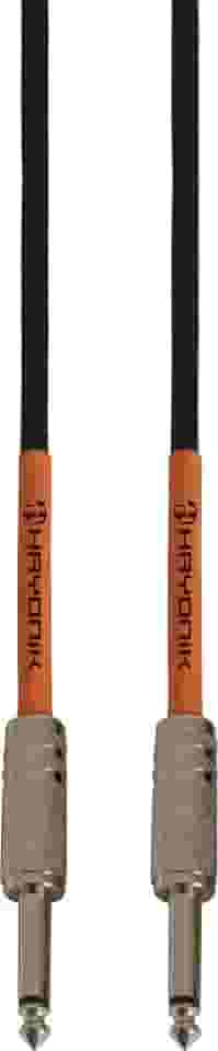 HAYONIK, Cabo Para Instrumentos, P10 x P10, 1m, PVC 6,00mm, OFHC, Plugues Niquelados, Preto