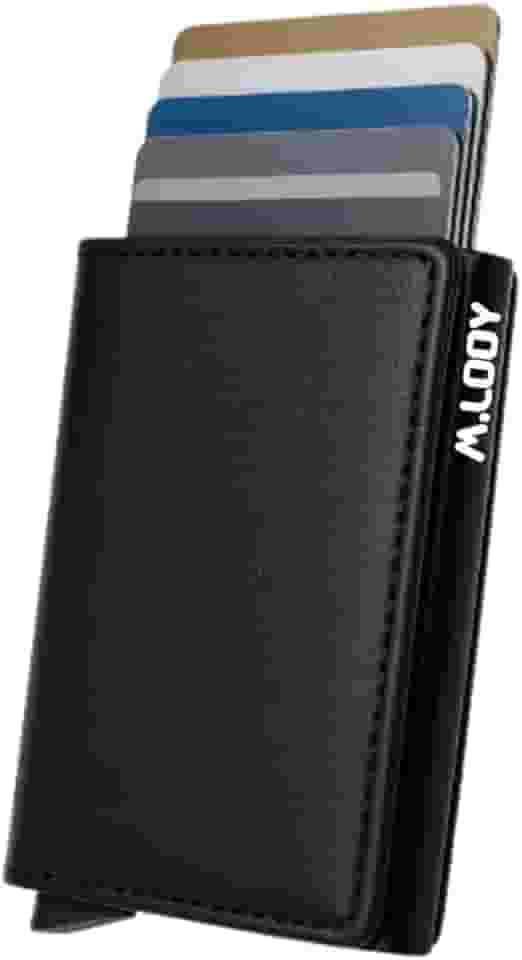 Carteira Antifurto, Proteção RFID, Mágica, Futurista, Porta-Cartões, Minimalista, Slim Pop Up (Preto)