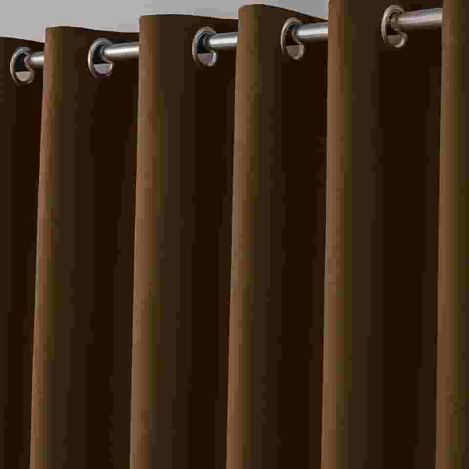 Cortina em Tecido Blackout 2,80 m x 2,30 m Corta Luz Para Sala, Quarto, Escritório (Tabaco)