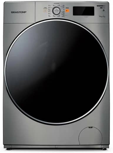 Lava e Seca Brastemp 10,1kg/6kg prata Água Quente com Ciclo Tira Manchas Pro e Ciclo 1h Pronto para Vestir - BNQ10AS 110V