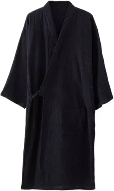 Roupão de banho quimono para mulheres e homens, leve, algodão, hotel, spa