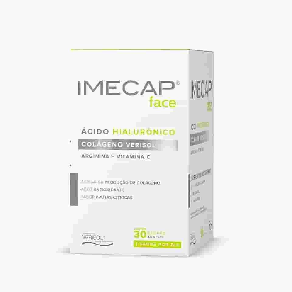 Imecap Face 30 Sachês - Colágeno Hidrolisado Verisol e Ácido Hialurônico