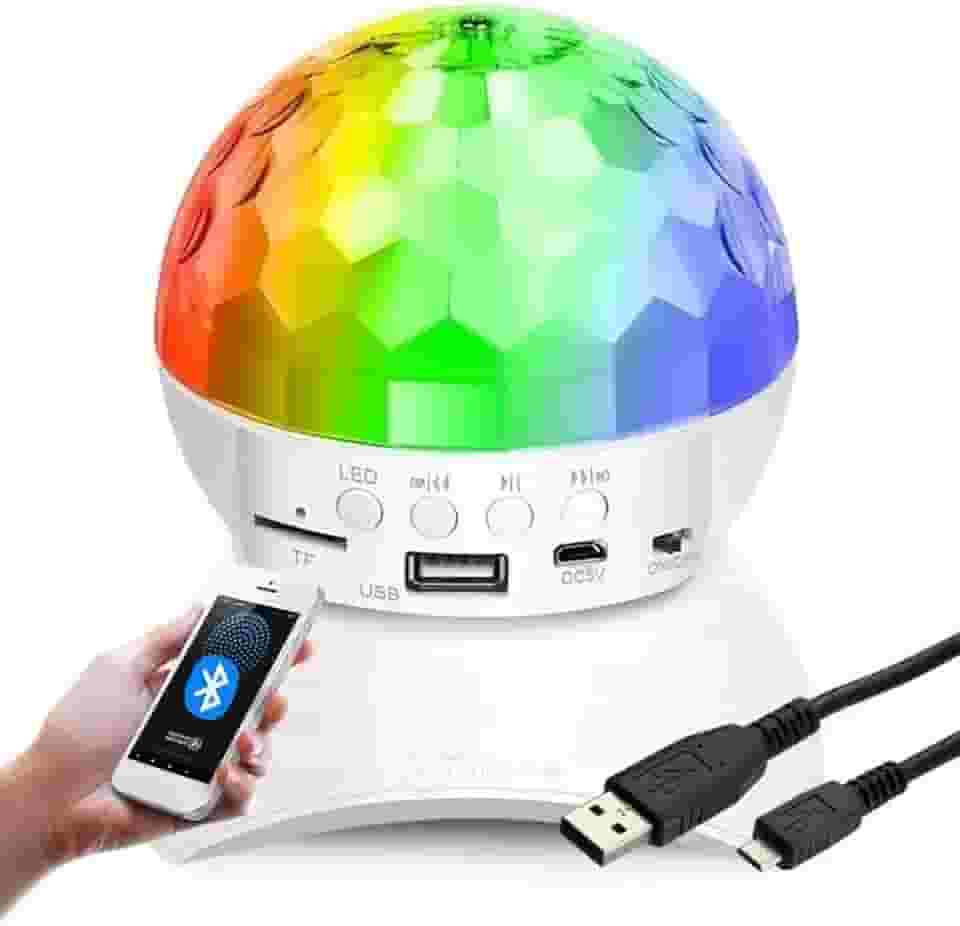 Globo de Luz RGB com Bluetooth e Som – Bola Maluca LED Festas Decoração