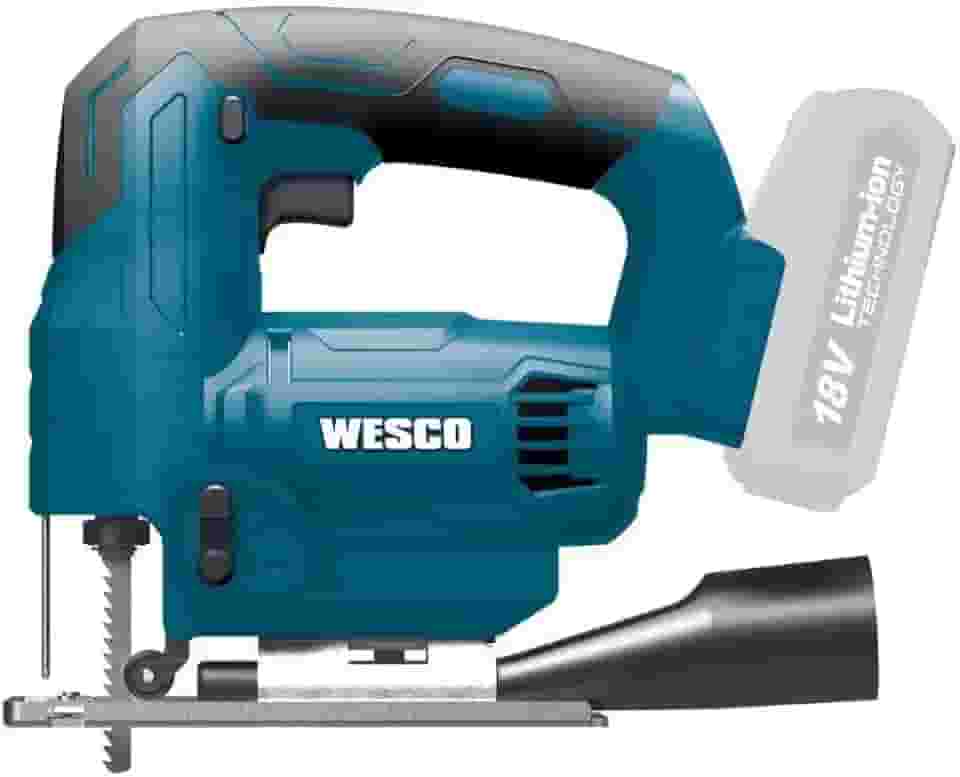 Serra Tico-Tico a Bateria 18V Wesco WS2305.9 – Velocidade Variável, Ação Pendular, Base Ajustável – Não Acompanha Bateria e Carregador