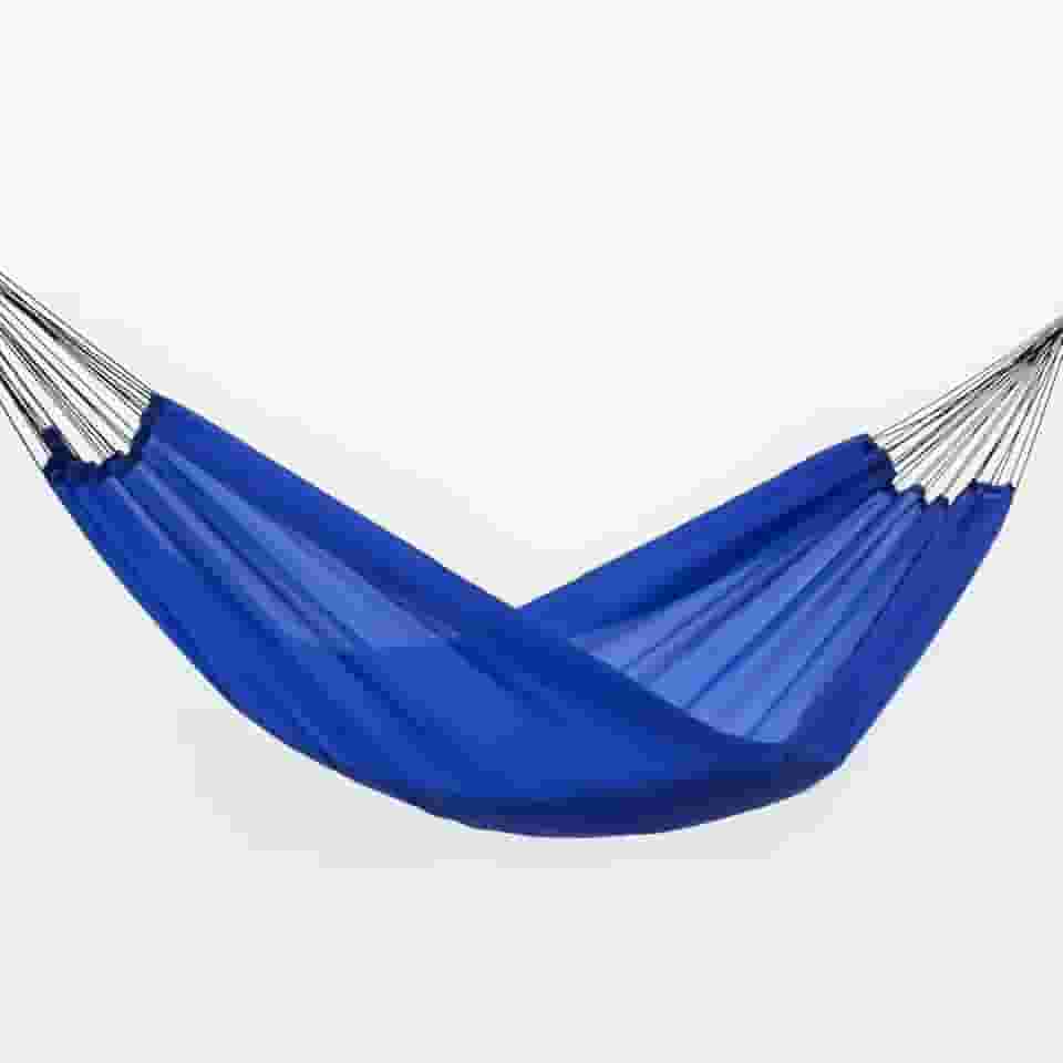 Rede de Dormir e Descanso Nylon Garimpeira, Camping, Pesca, Selva, laser. (Azul Royal)