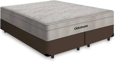 Cama Box + Colchão de Molas Ensacadas - AirTech SpringPocket - Ortobom (MARROM, Queen)