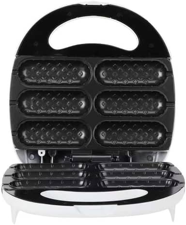 Máquina Elétrica De Salsicha Crepeira Antiaderente De Cachorro Quente e Crocante Doces e Salgado Suíços Voltagem 220v