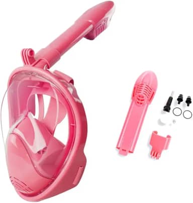 Máscara de Mergulho Full Face Infantil com Suporte para Câmera Ação, Mascara Snorkel Profissional Antiembaçante para Crianças, Presentes do Dia das Crianças.