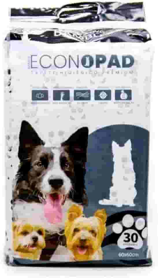 Tapete Higiênico Pet Econopad Carvão Bambu 90x60 30Un Cães