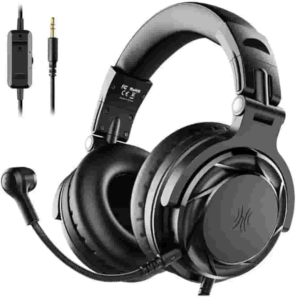 OneOdio Fone de Ouvido P/Estúdio DJ Pro-G Studio P/Games e Música Falante 50mm Neodimio Conexão P2 ou P10 Com Microfone, Cabo Destacável