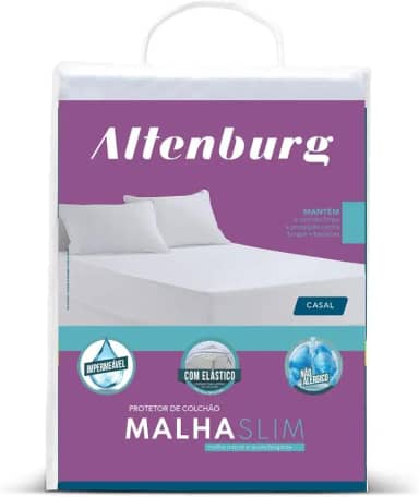 Protetor de Colchão Malha Slim Queen Altenburg Branco Queen Tecido
