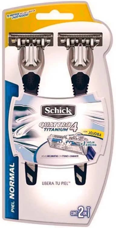 Aparelho Schick Quattro Titanium Descartável Original 1X2