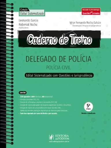 Caderno De Treino Para Delegado De Polícia - Polícia Civil