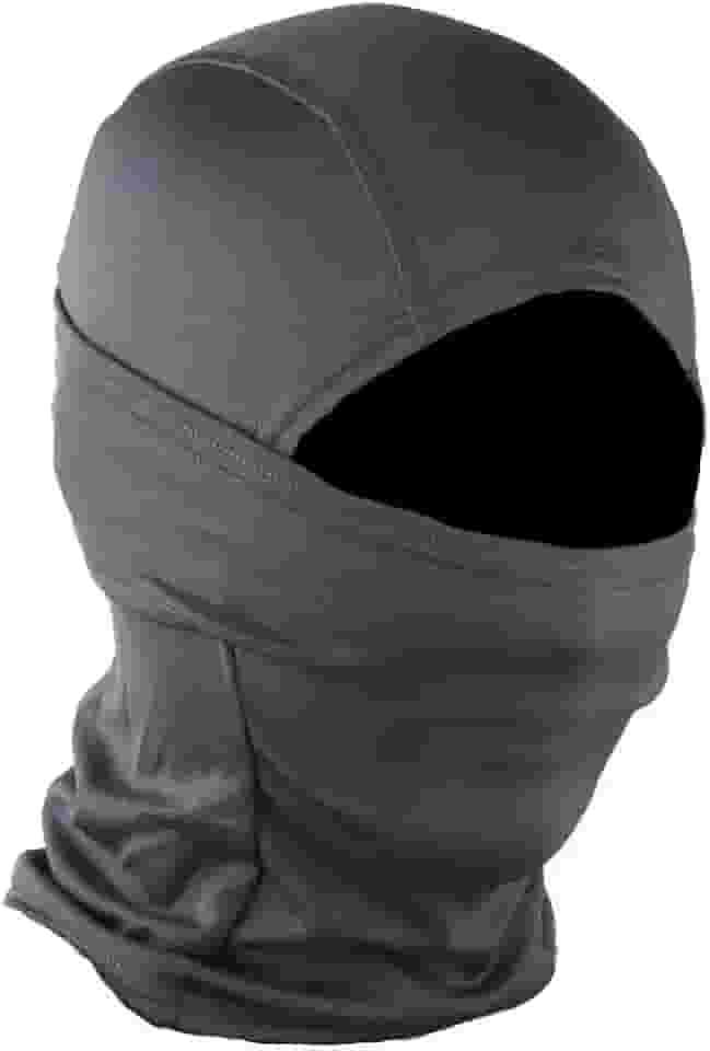 Touca Ninja Balaclava Articulada Profissional Resistente Frio Proteção Uv50 Multifuncional Respirável (BR, Alfa, Único, P, Cinza)