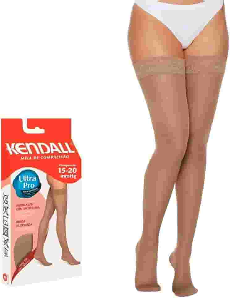 Meia 7/8 Media Compressão com Silicone 1612 Mel Kendall Médio